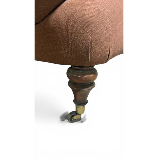 Victorian Ralph Lauren Button Back Library Chair For Sale - Image 3 of 8