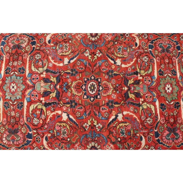 Antique Persian Sultanabad-Mahal Rug With All-Over Design on Red Field For Sale - Image 9 of 12