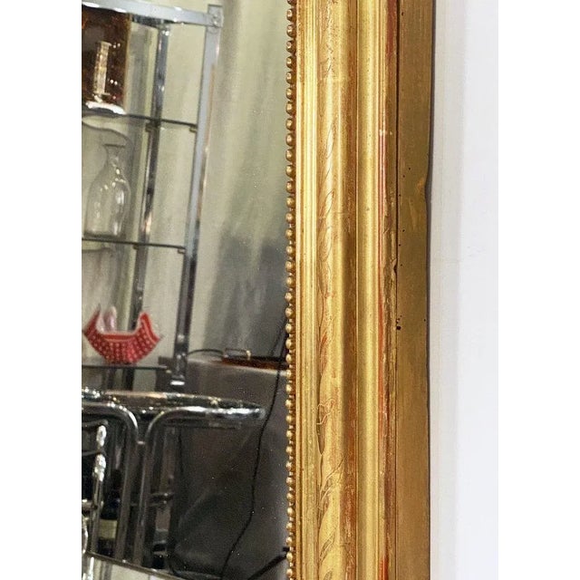 Large Louis Philippe Gilt Dressing or Console Mirror (H 68 X W 32 1/4) For Sale - Image 11 of 13