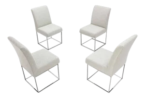 Vintage Mid Century Milo Baughman Dining Chairs Set of 4