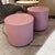 Wood Pair of Vintage 1980’s Rolling Mauve Laminate Drum Side Tables For Sale - Image 7 of 8