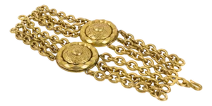 Mercedes Robirosa Paris Extra-Wide Gilded and Carved Link Bangle Bracelet
