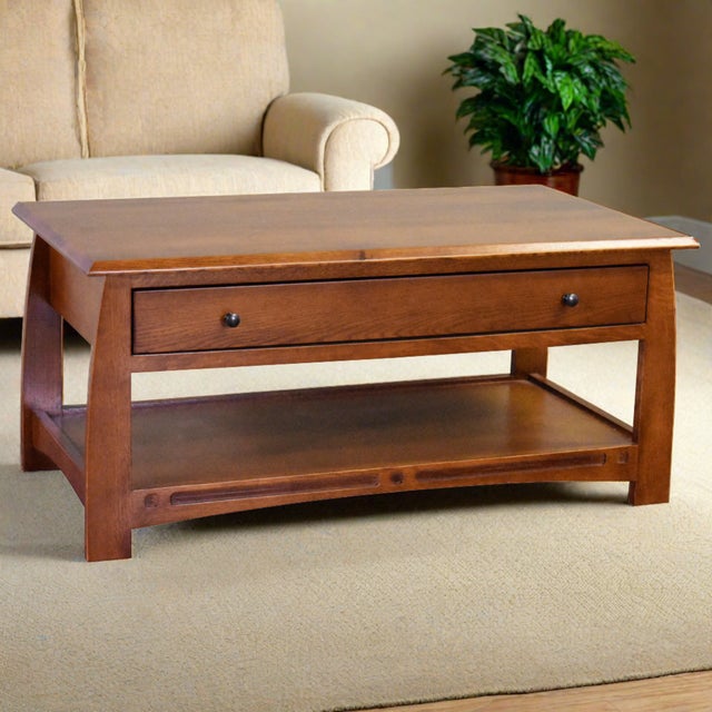 Mission Mission Crofter Style 1 Drawer Coffee Table - Model A32 For Sale - Image 3 of 3