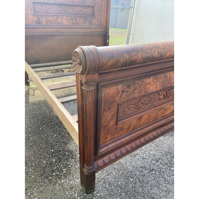 Full Size Victorian Eastlake Style Sleigh Bed Chairish
