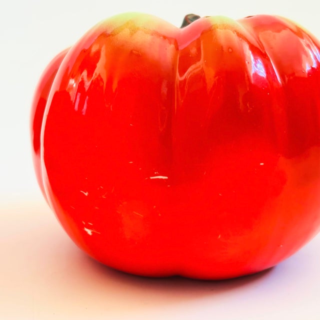 Mid Century Ceramic Tomato Salt and Pepper Shakers, Japan 1960s For Sale - Image 9 of 12