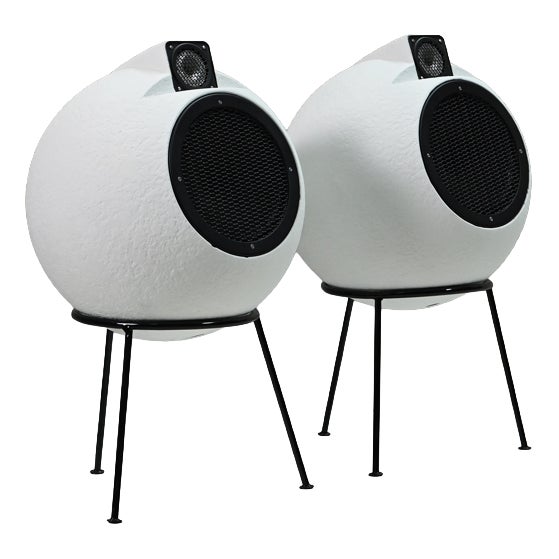 BS 404 Speakers by Joseph Léon for Elipson, France, 1960s, Set of 2 For Sale