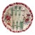 19th Century Majolica Asparagus Plate With Flowers Longchamp For Sale