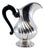 Spiral Silver Teapot with Chestnut Wood Handle For Sale