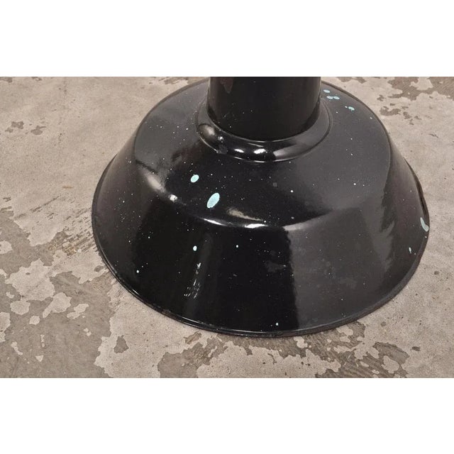 Industrial Vintage Enamel Pendant Lamp, 1950s For Sale - Image 3 of 8