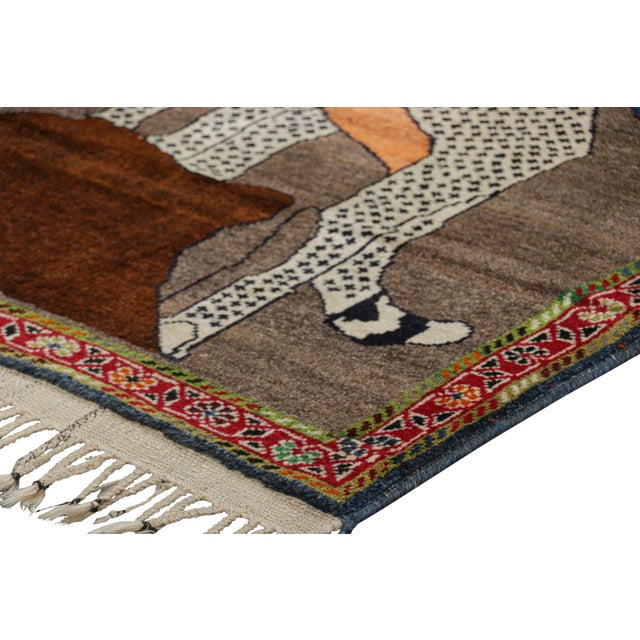 Vintage Gabbeh Persian Runner Rug With Tribal Animal Pictorials - Rug & Kilim For Sale In New York - Image 6 of 7
