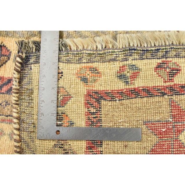 Qashqai Rug 4'3'' X 7' Ivory Wool Vintage Tribal Hand-Knotted Oriental Carpet For Sale - Image 13 of 13