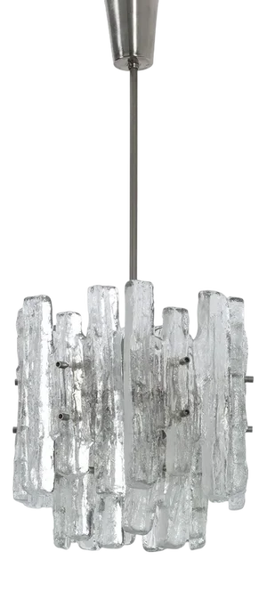 Vintage Glass Ceiling Light from Doria