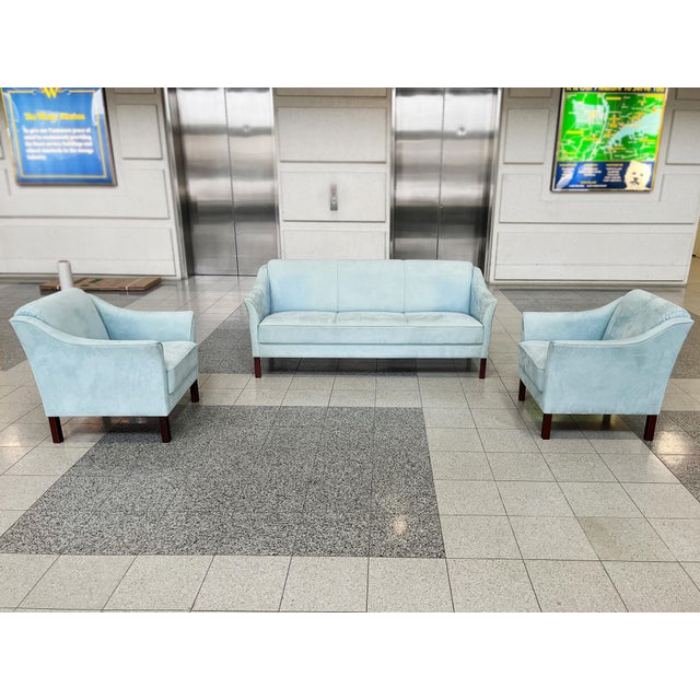 1960s Danish Modern Suite of Sofas & Armchairs- A Set of 4 For Sale - Image 17 of 18