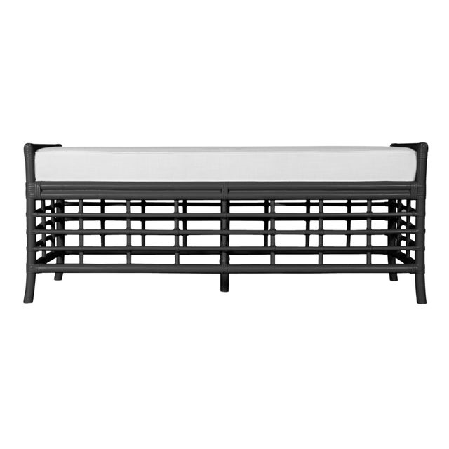 Wood Luna Bench - Black For Sale - Image 7 of 7