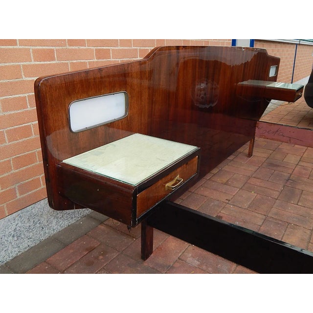 Mid-Century Modern Wood Double Bed, 1950s For Sale - Image 3 of 12