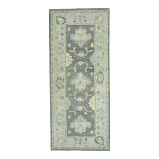Turkish Oushak Rug 4'2" x 9'10" #18133 For Sale