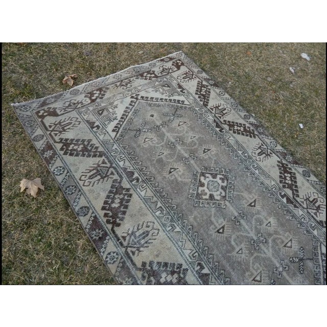 Vintage handmade wool kilim 3.9 x 6.6 FT ( CM) Hand woven with high quality pure wool. Excellent condition. From TURKEY....