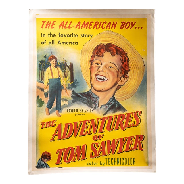 Original 1938 "Adventures of Tom Sawyer" Matted Poster For Sale