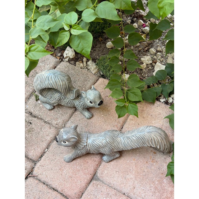 Vintage Ceramic Squirrels Life Size - A Pair For Sale - Image 9 of 10