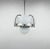 Art Deco Chrome & Milk Glass Chandelier, 1930s For Sale - Image 9 of 11
