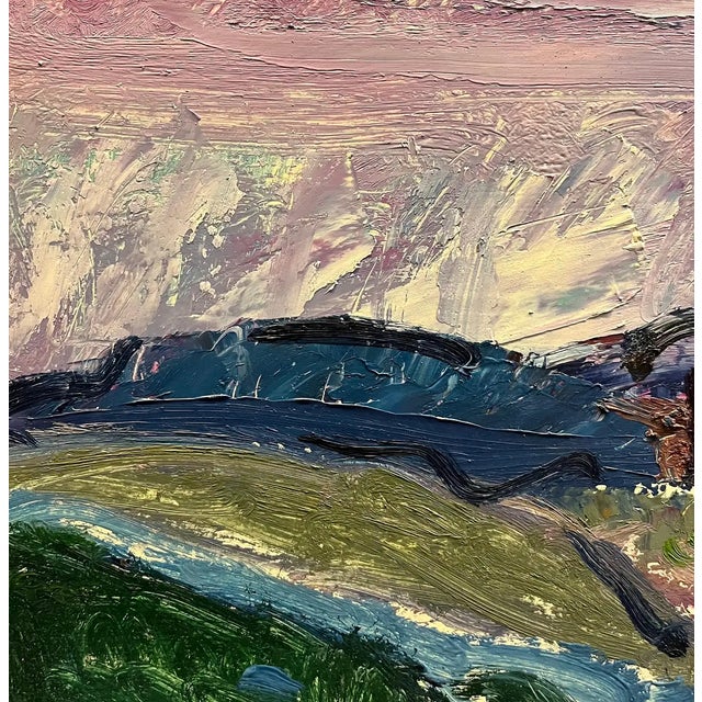 Jean Krille, Landscape 127, Oil on Masonite For Sale - Image 7 of 9