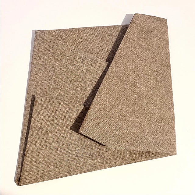 Contemporary Sébastien de Ganay 1, Sebastien de Ganay Folded Linen Abstract Minimalist Unique Sculpture Fabric Wire, 2016 For Sale - Image 3 of 8