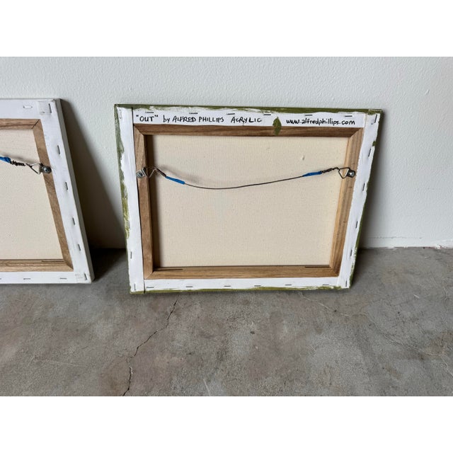 Modern Alfred Phillips " Out " Acrylic on Canvas Painting For Sale - Image 10 of 10