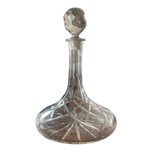 Vintage Crystal Ship Decanter