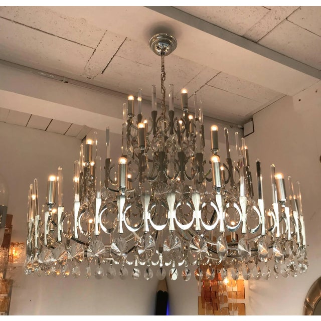 2 Chandeliers Ovali by Sciolari, Italy, 1970s For Sale - Image 12 of 12