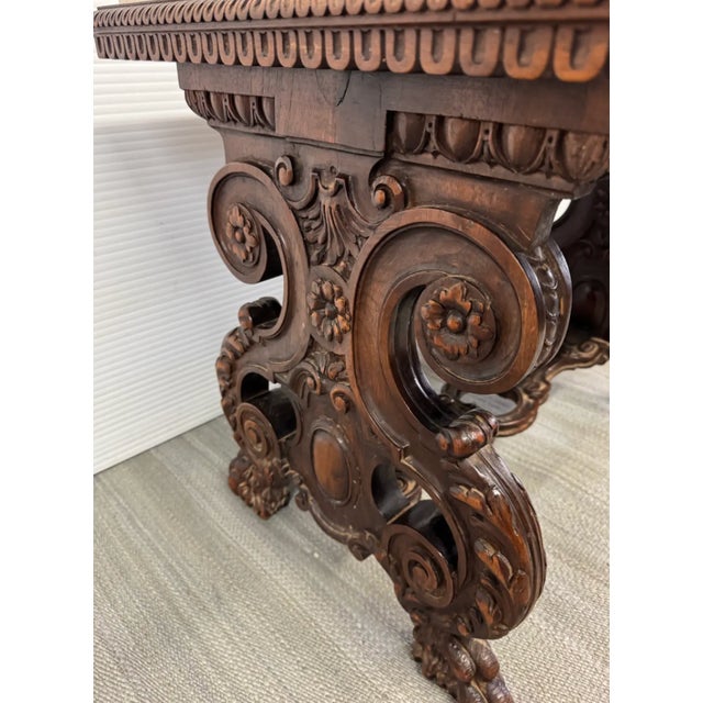Renaissance Revival Marble Topped Side Table For Sale In San Francisco - Image 6 of 12