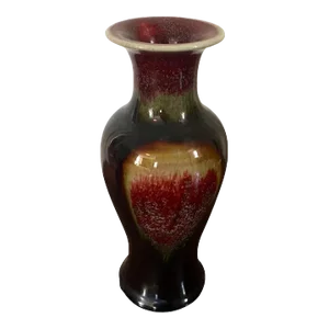 19th Century Chinese Flambe Oxblood Sang de Boeuf Porcelain Vase