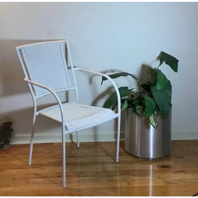 1970s Vintage Nautical Rope Easy Chair With Armrests For Sale - Image 12 of 13