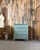 Charming art deco chest of drawers from the 1950s, fully restored in an elegant green. Its clean lines and pleasing...