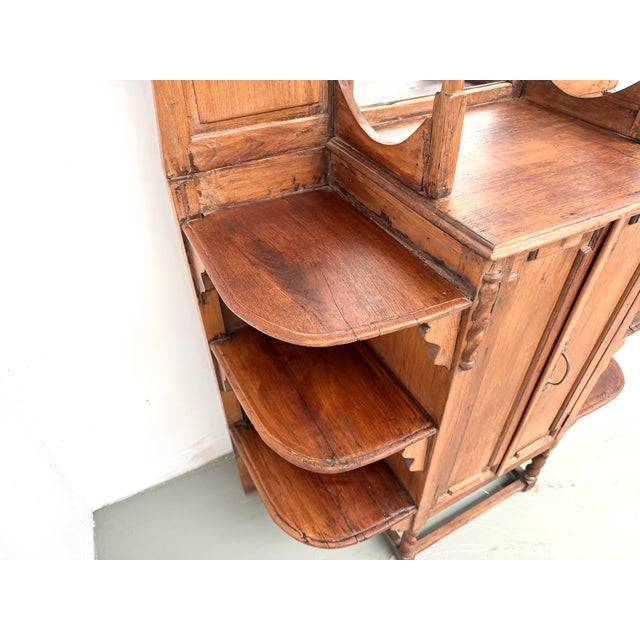 Folk Art Sideboard Cabinet in Oak, 1900 For Sale - Image 11 of 18