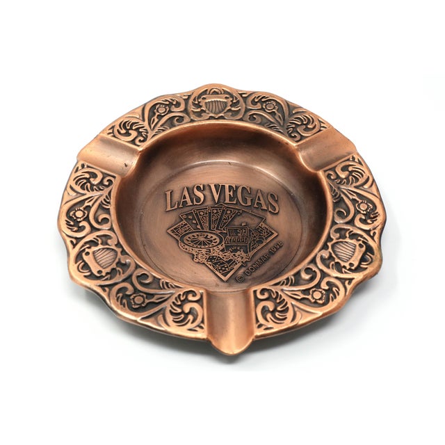 Vintage CopperColored Las Vegas Ashtray Chairish
