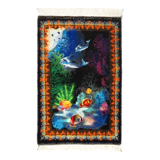 Pasargad DC Fine Hand Knotted Persian Pure Silk Qum Rug For Sale