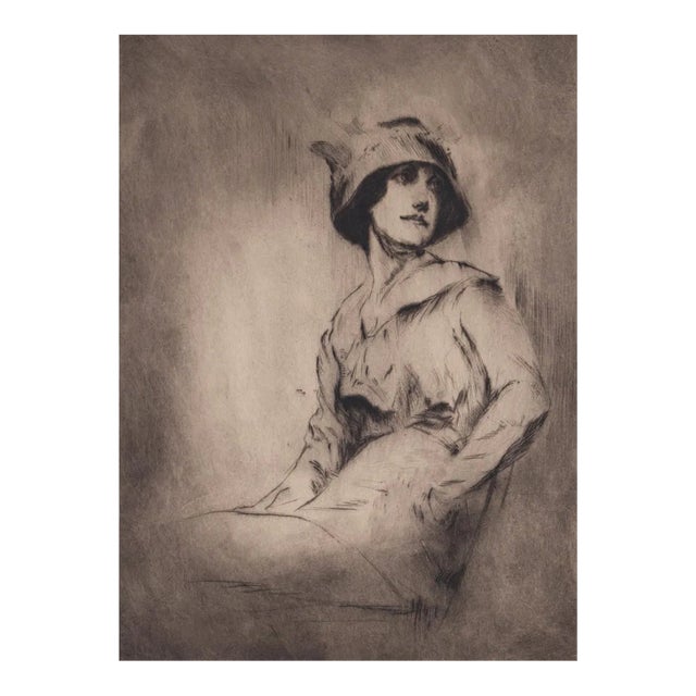 1920s Alexander Blum Portrait of a Lady For Sale
