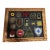 Rare, One-of-a-Kind Wwi and Wwii Military Badges in Antique Art Deco Wood Frame For Sale