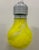 Blown Yellow Glass Bulb Pendant Lamp, 1990s For Sale - Image 6 of 6