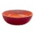 Vintage Crate & Barrel "Addison" Vibrant Two-Tone Orange and Red Glazed Ceramic Centerpiece Serving Bowl For Sale