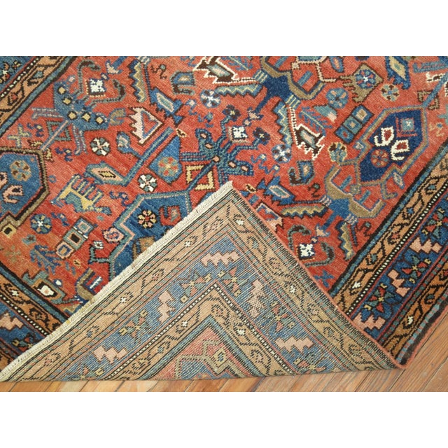 Early 20th Century Early 20th Century Rust Salmon Persian Runner - 3'11" x 12'5" For Sale - Image 5 of 9