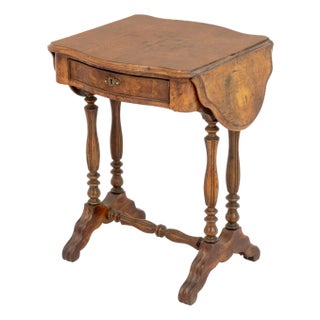 Antique Victorian Burl Walnut Pembroke Table, 19th Century For Sale