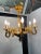 Vintage Italian Florentine and Black Chandelier With Tassel and Tole Decoration For Sale - Image 10 of 13
