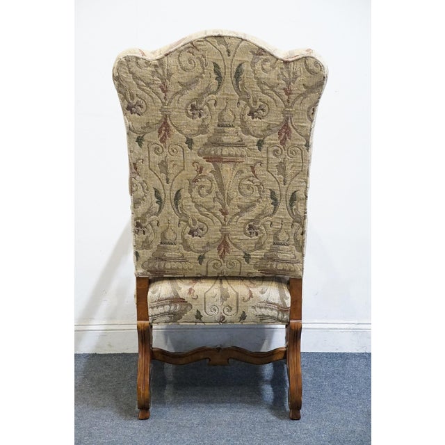 Century Furniture Rustic Old World Transitional Upholstered Dining / Accent Lounge Arm Chair For Sale In Kansas City - Image 6 of 10