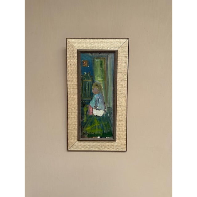 Louis Zelig, The Little Girl, 1950s, Oil on Panel, Framed For Sale - Image 4 of 16