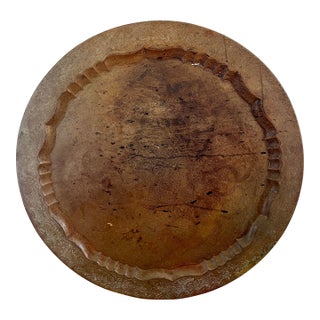 Vintage Mid Century Moroccan Brass Tabletop Tray For Sale