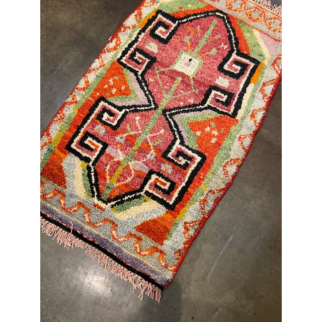 1990s Handwoven Persian Hamedan Area Rug 1'8" X 2'8" For Sale - Image 4 of 4