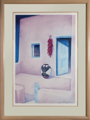 Jo Thompson, Framed Southwestern Scene 3 Serigraph