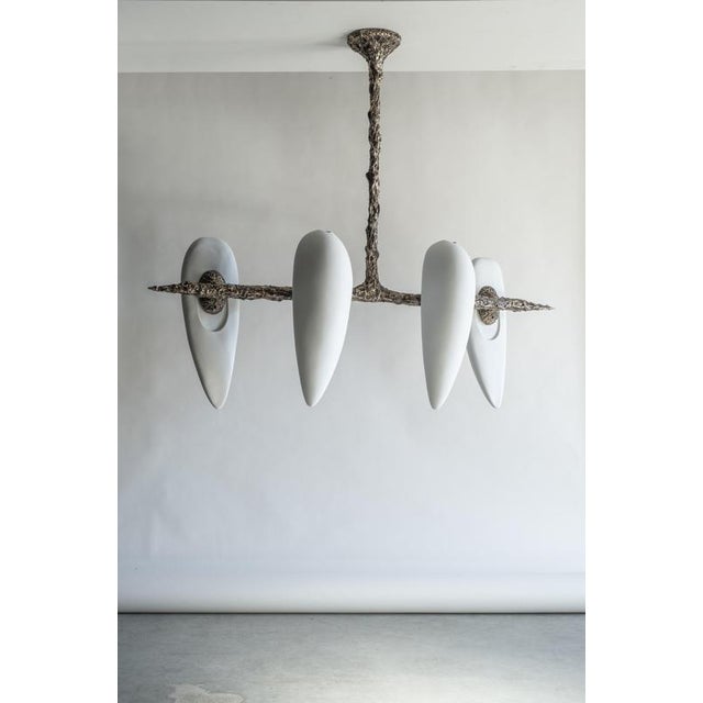 LV-426 Horizontal Pendant in Patinated Cast Bronze by William Guillon For Sale - Image 4 of 16