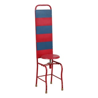 Charney Industrial Metal Chair Sculpture Seat For Sale